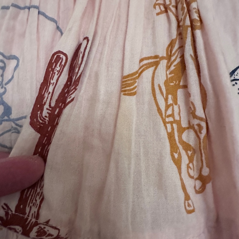 Pink Chicken Pink Western Print Long Sleeve Dress - Picture 2 of 4